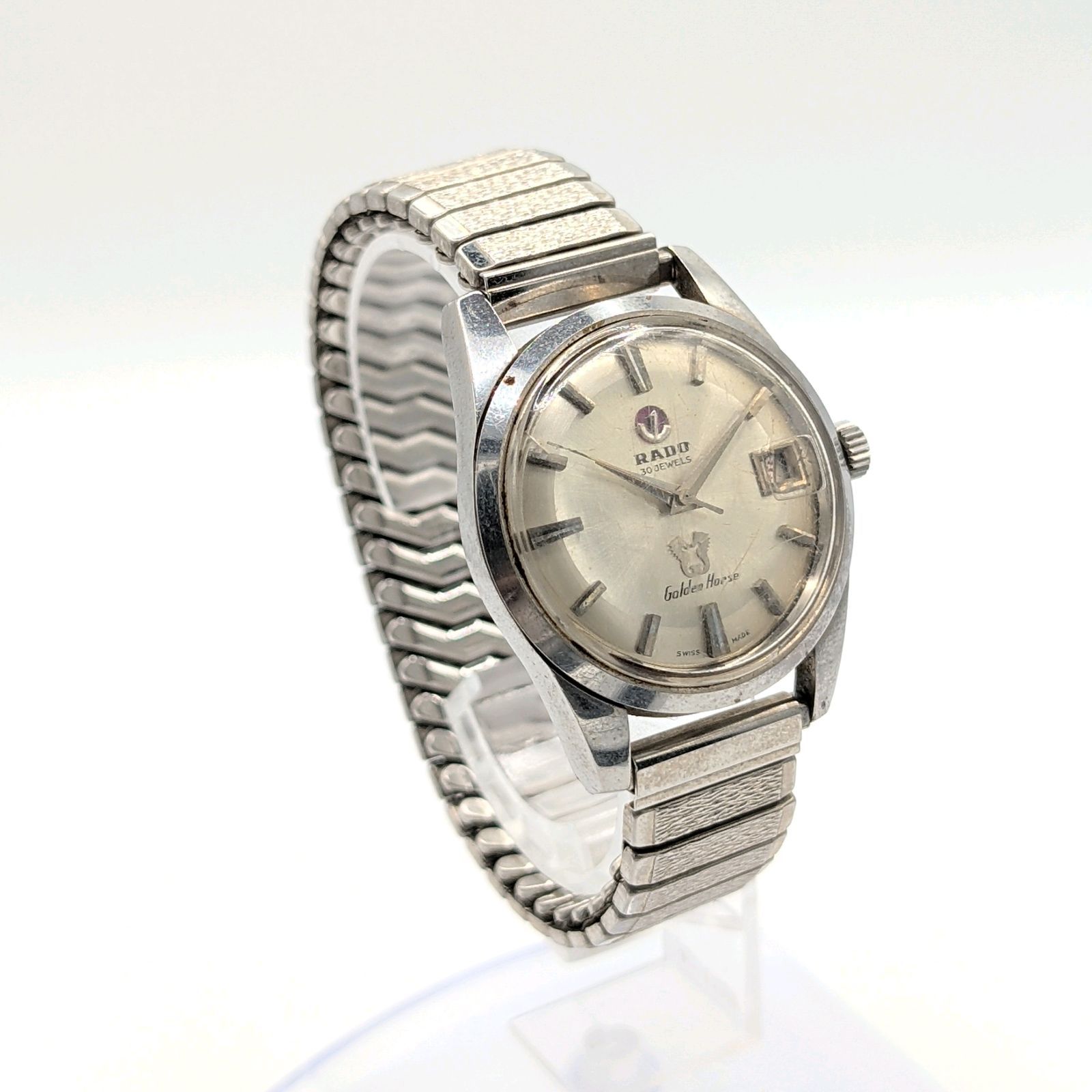 RADO Golden Horse Watch Hand-Winding Men's Silver Round Y2K 00S