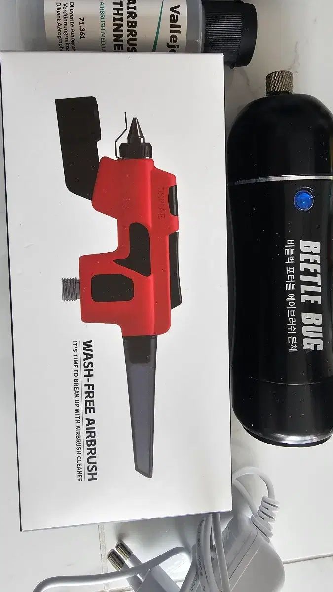 dspiae ディスパイア 無洗浄エアブラシとディスパイア塗料6種とビートルバグコンプとロック ROCK