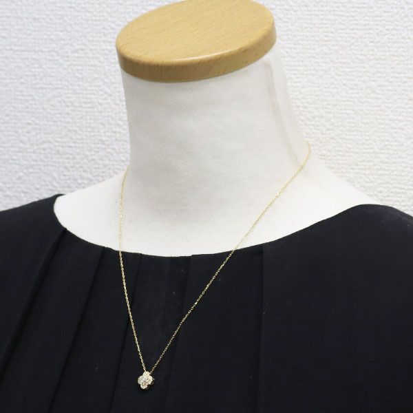 K18YG ダイヤモンド ペンダントネックレス 0.40ct フラワー - メルカリ