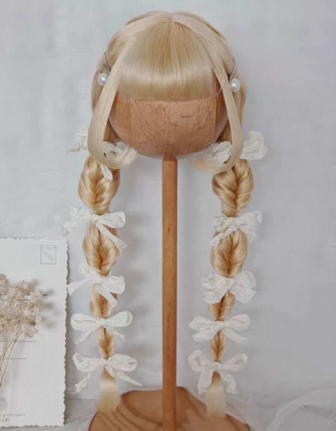 ブライス ウィッグ モヘアウィッグ 海外作家 JCWIG バブル編み ロング ナチュラルクリーム