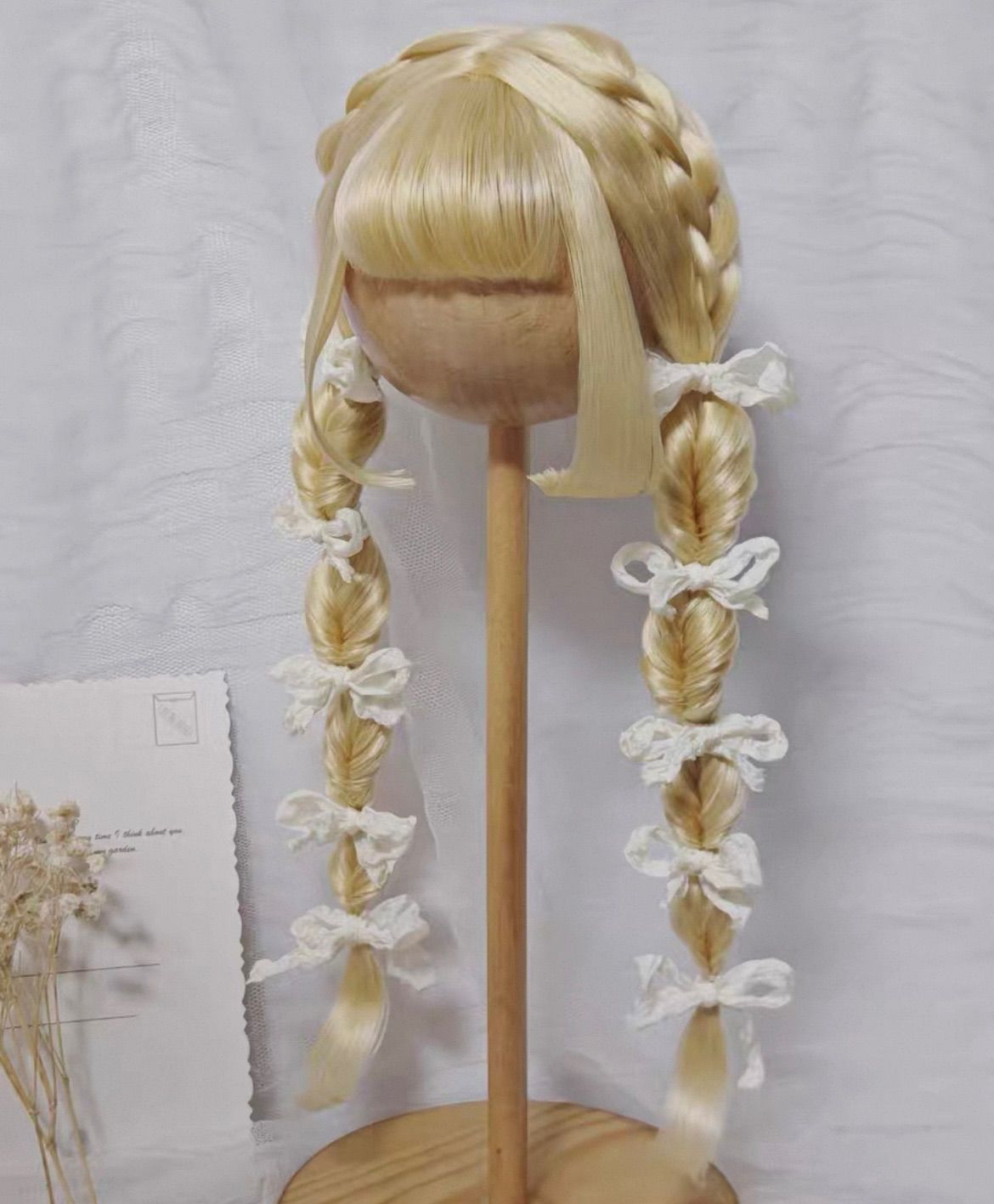 ブライス ウィッグ モヘアウィッグ 海外作家 JCWIG バブル編み ロング ライトブロンド