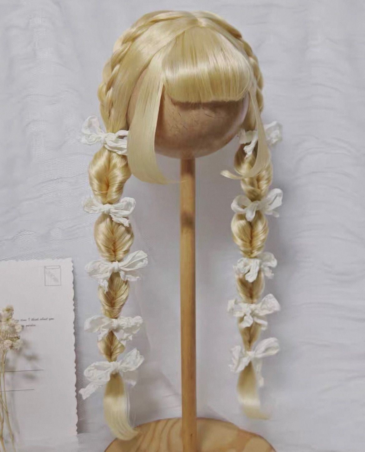 ブライス ウィッグ モヘアウィッグ 海外作家 JCWIG バブル編み ロング ライトブロンド