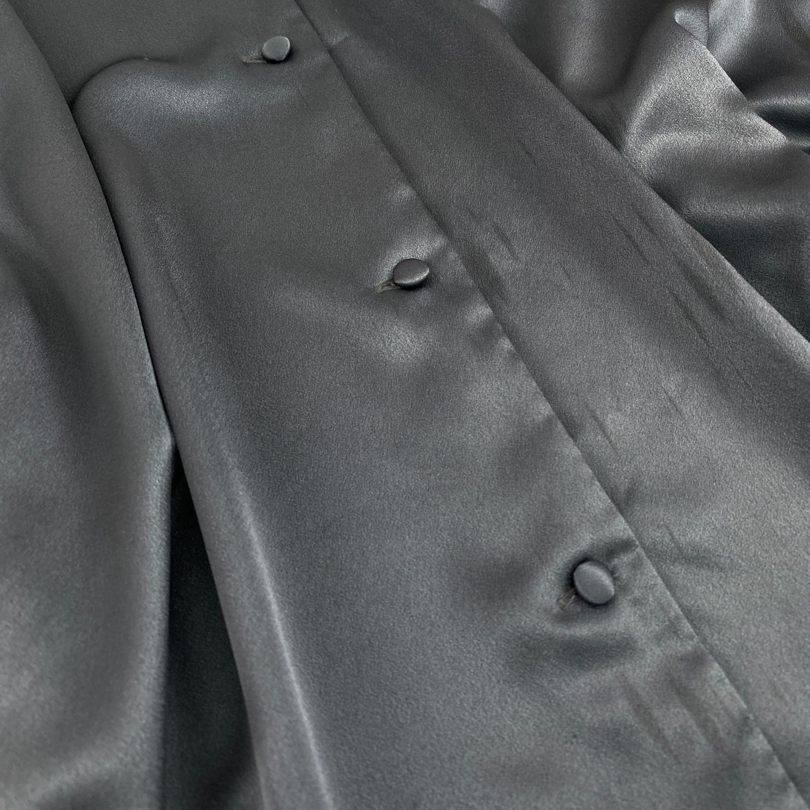 Christian Dior ロングワンピース 花柄刺しゅう サテン グレー M  