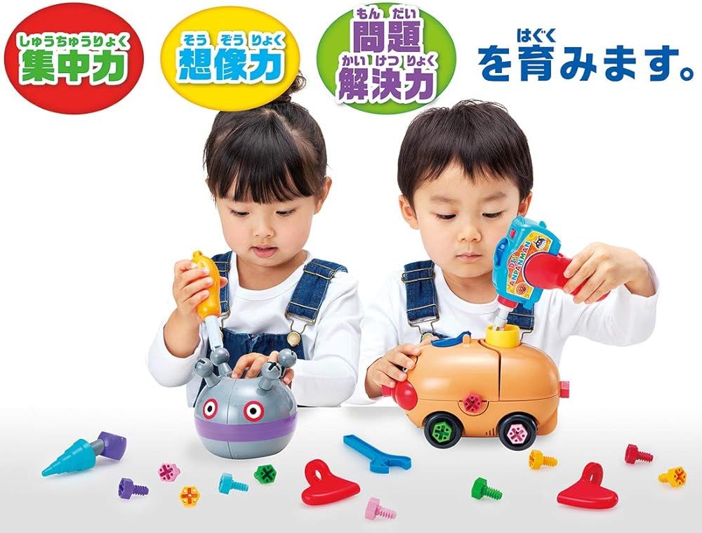 アンパンマン くみたてDIY ノーズパンチでたいけつだ! ねじねじアンパンマンごうとねじねじだだんだんDX