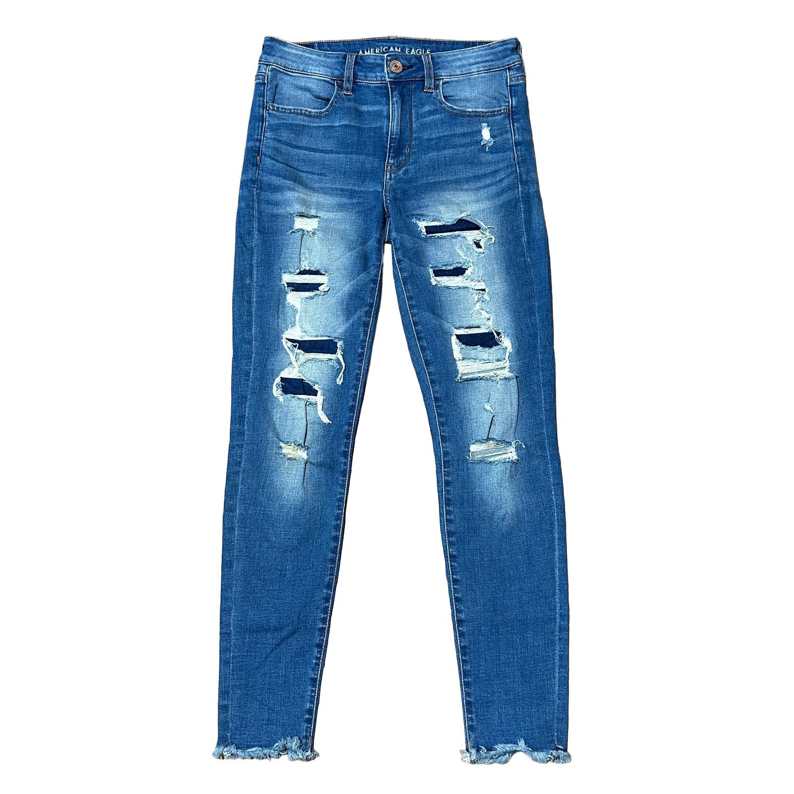 AMERICAN EAGLE HI-RISE JEGGING ハイライズ ジェギング リペア加工 