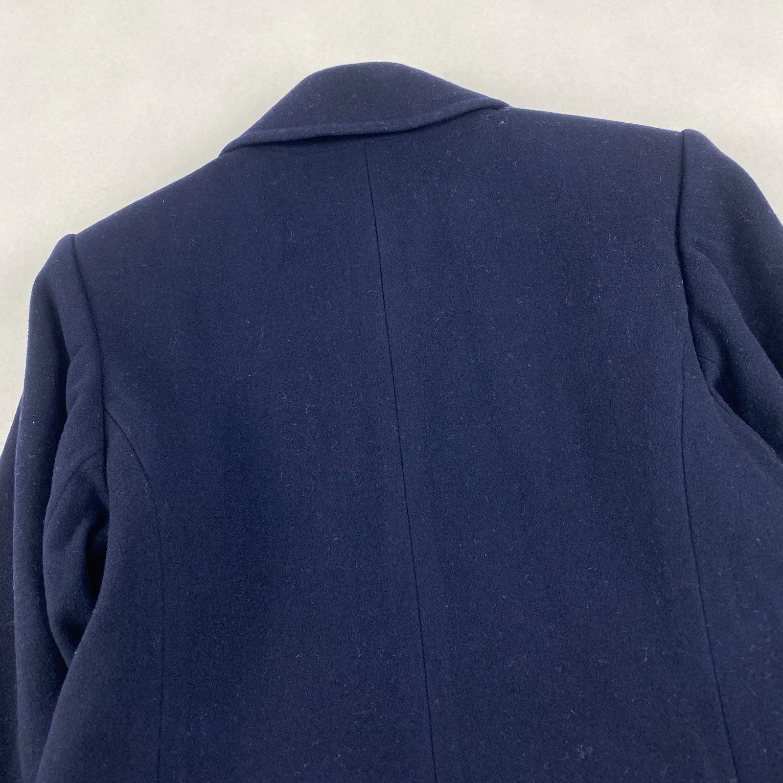 イヴサンローラン チェスターコート ロング YSL 金ボタン 紺ブレ S M