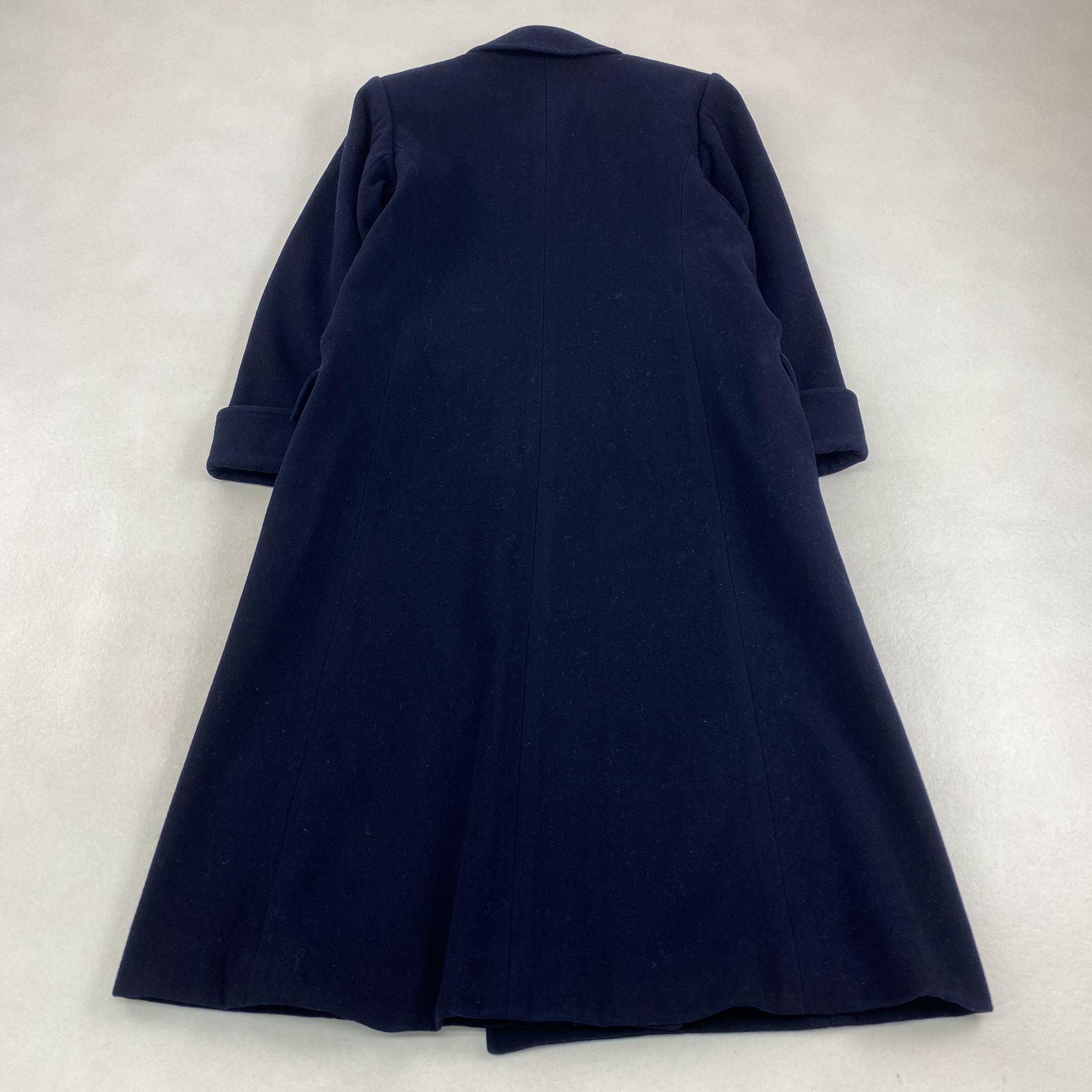 イヴサンローラン チェスターコート ロング YSL 金ボタン 紺ブレ S M