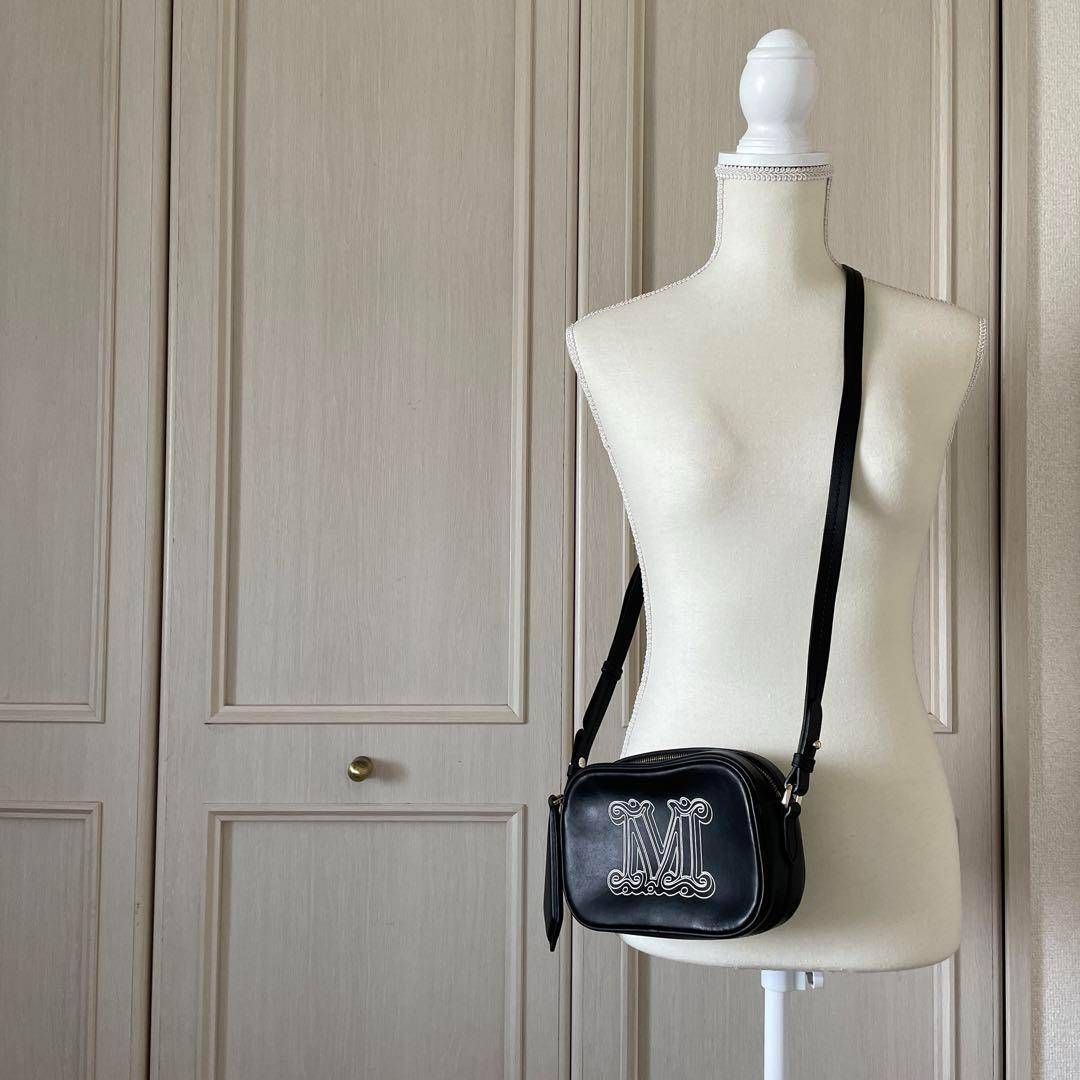 MaxMara マックスマーラ ショルダー バッグ ミニ 斜め掛け 黒 ブラック
