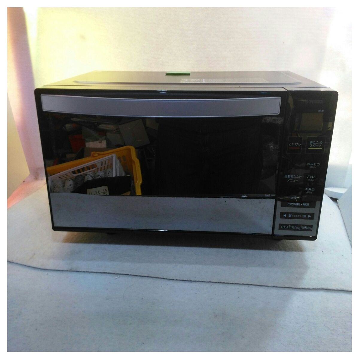 本体のみ アイリスオーヤマ 18 L 庫内フラット 電子レンジ MO FM 1804 B ブラック系