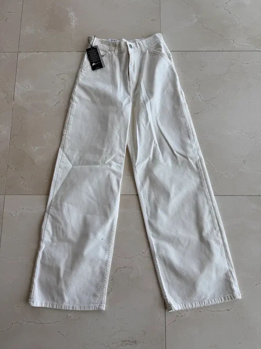 Carhartt WIP ストーンウォッシュド ワイドパンツ 白 25