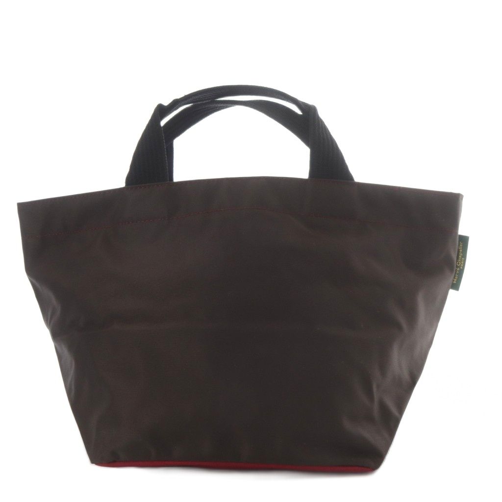 エルベシャプリエ Herve Chapelier 1027N ナイロン舟型トートM	ハンドバッグ ダークブラウン レッド /YO2