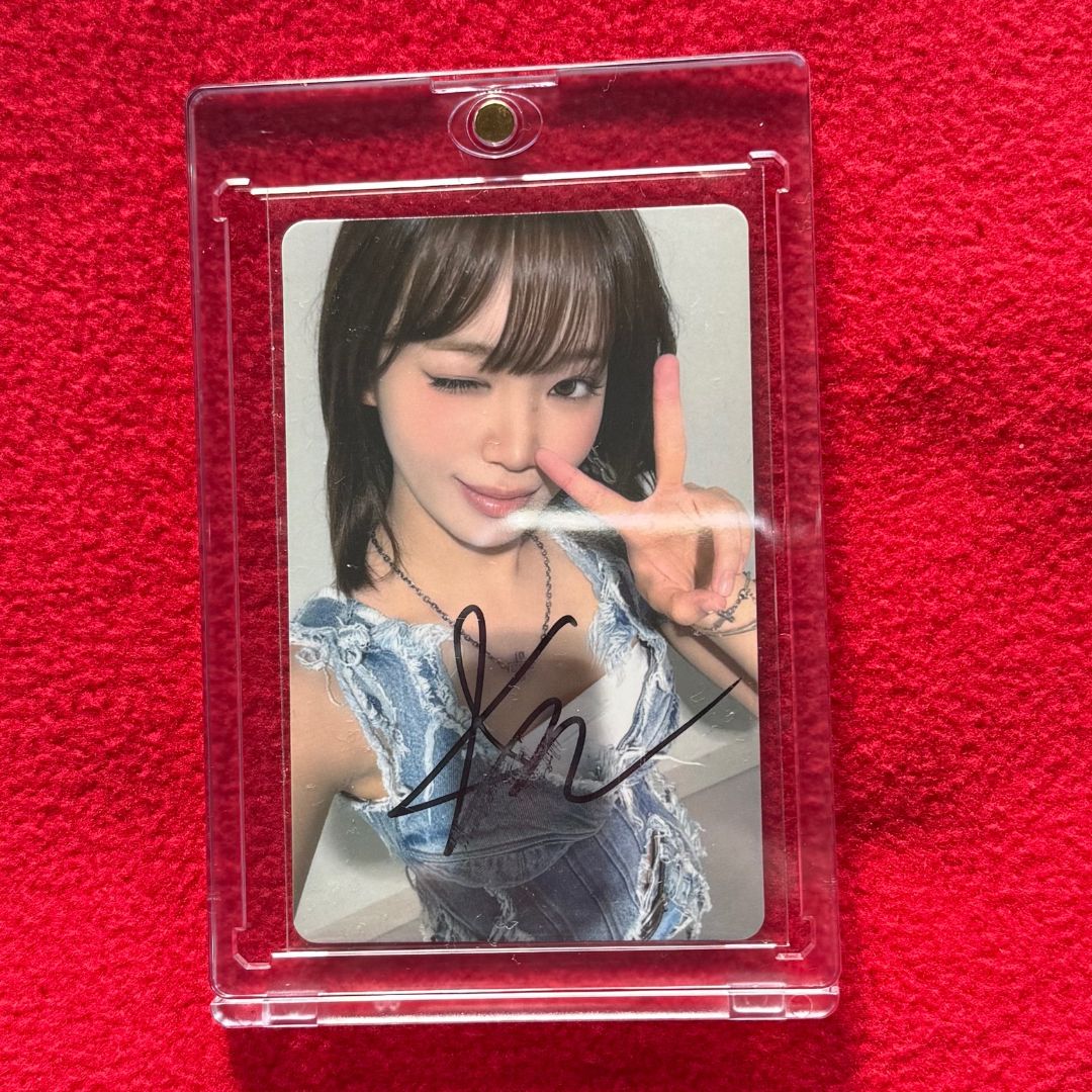 ルセラフィム Spaghetti トレカ 　WEVERSE 　直筆サイン　当選 Le Sserafim チェウォン 直筆サイン入り Spaghetti トレカ