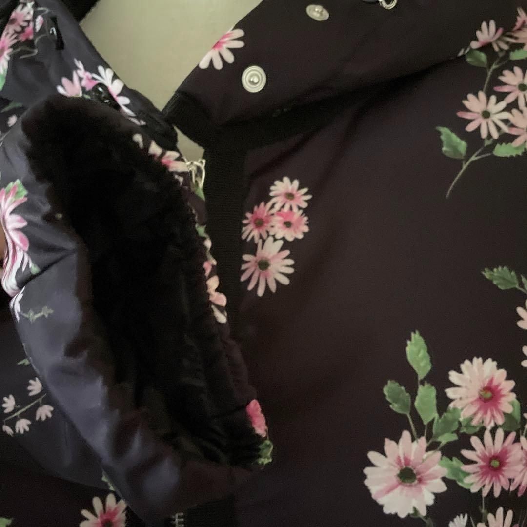 モンクレール MONCLER 花柄 ダウン ジャケット アウター 総柄 黒