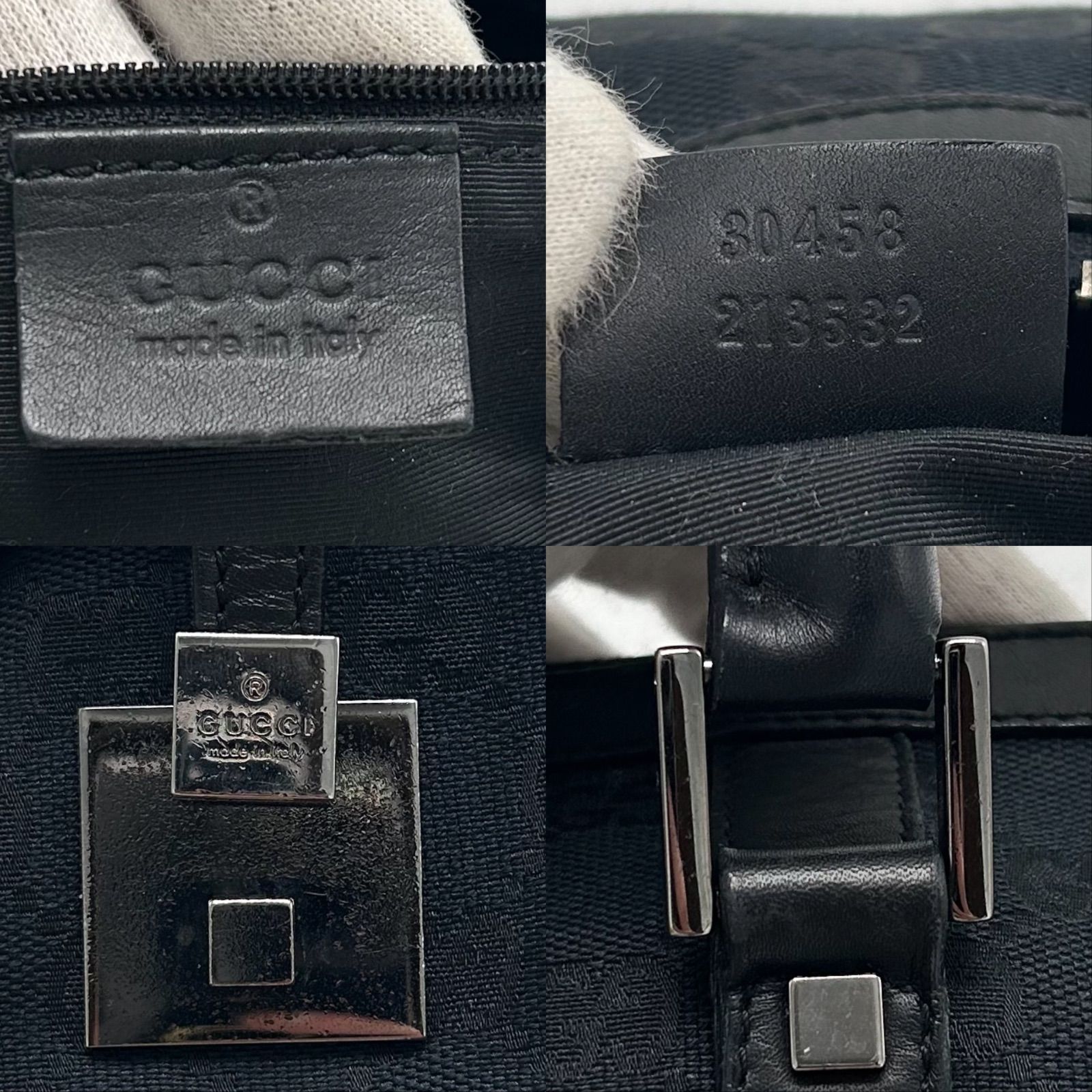 美品 GUCCI グッチ ミニボストンバッグ GGキャンバス ハンド トート 