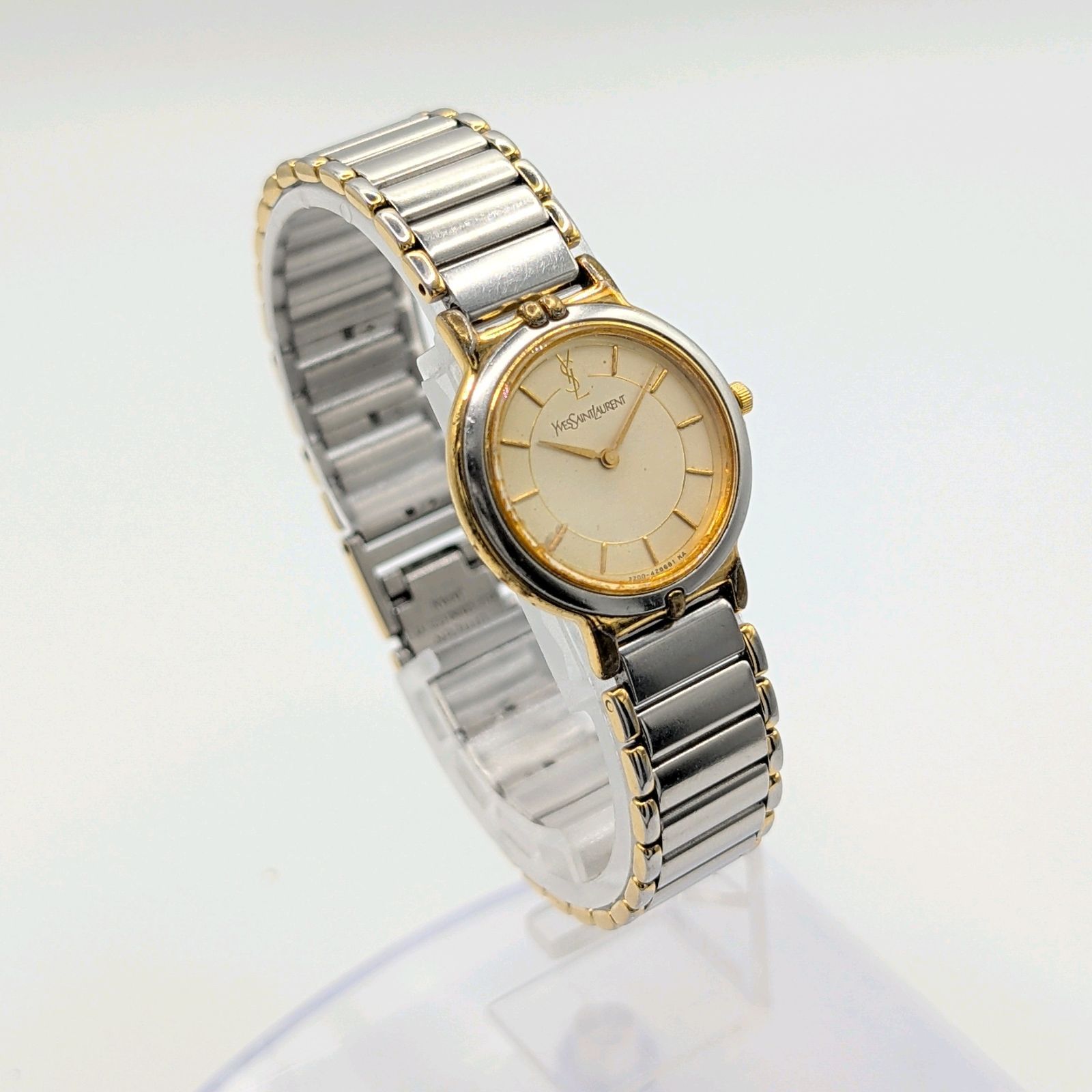 Yves Saint 卸売 Laurent 2200-228481 Watch quartz Gold Silver Combi