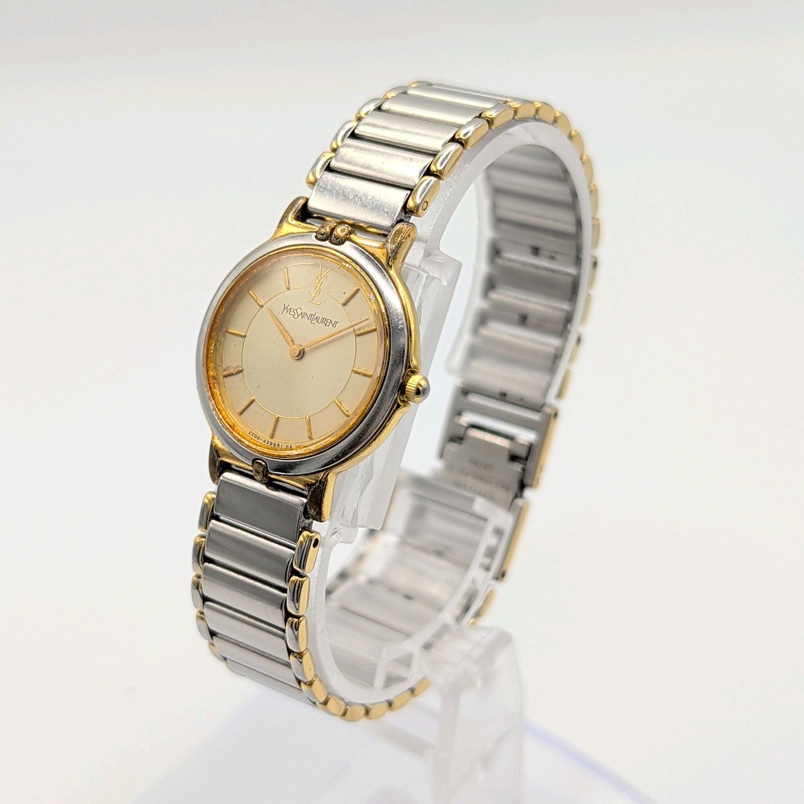 Yves Saint 卸売 Laurent 2200-228481 Watch quartz Gold Silver Combi