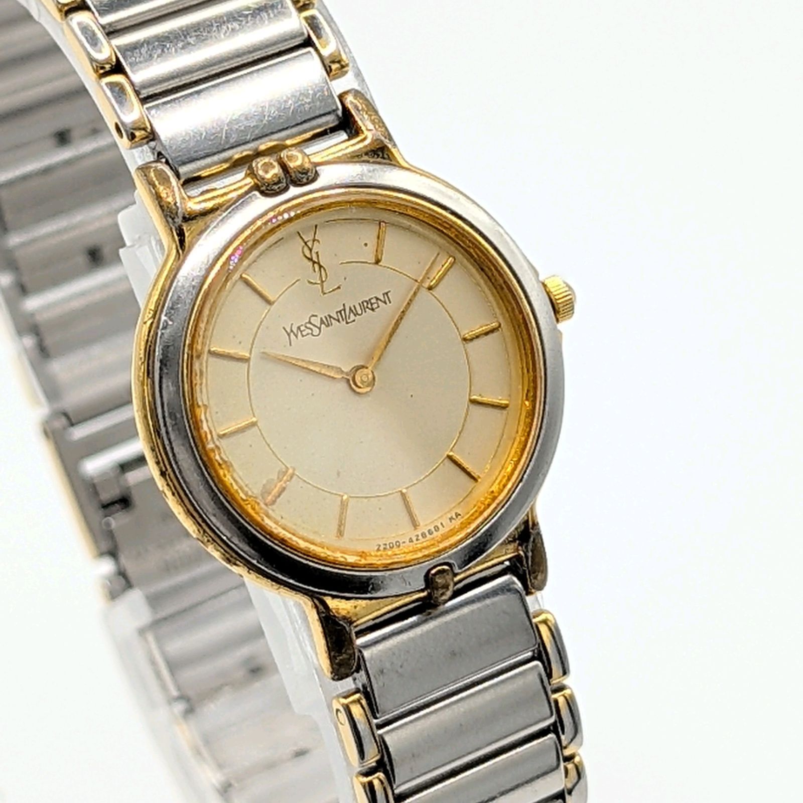 Yves Saint 卸売 Laurent 2200-228481 Watch quartz Gold Silver Combi