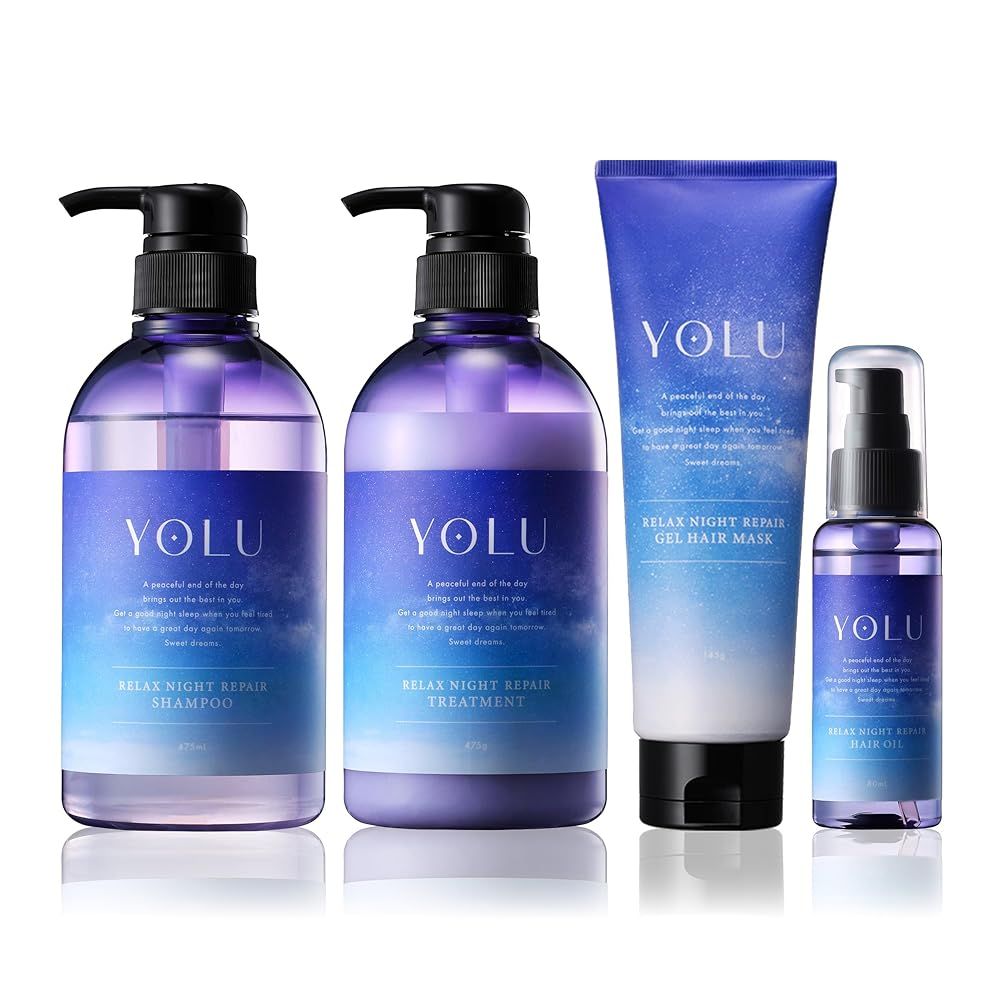 YOLU ヨル | シャンプー トリートメント ヘアマスク ヘアオイル 4点 セット リラックスナイトリペア