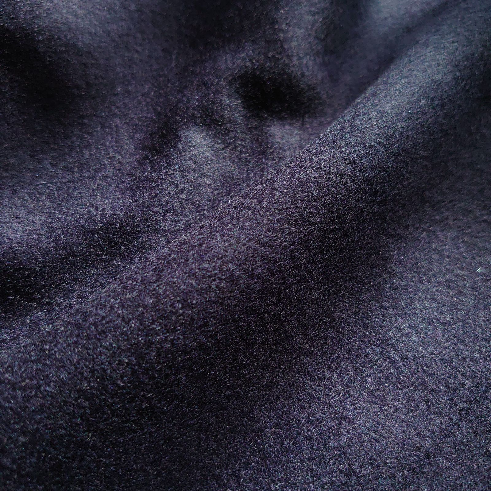 タグ付 元町ゼラール カシミヤ100％ ノーカラーコート 比翼 ネイビー M