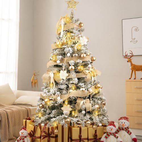 ツリー 150 cm 400本 高密度枝数 おしゃれ 北欧風 10 mLED飾りライト 組立簡単 収納便利 保護用手袋付き 飾り セット Christmas tree 豪華 雪化粧 インテリア 商店 部屋 グッズ ゴー