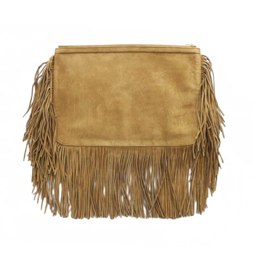 ピエールアルディ PIERRE HARDY フリンジクラッチバッグ スエード
