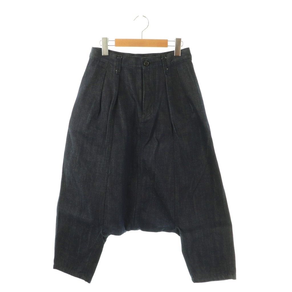 【中古】トリココムデギャルソン tricot COMME des GARCONS AD2015 2タックデニムサルエルパンツ タック S ネイビー トリココムデギャルソン tricot COMME des GARCONS AD2015 2タック