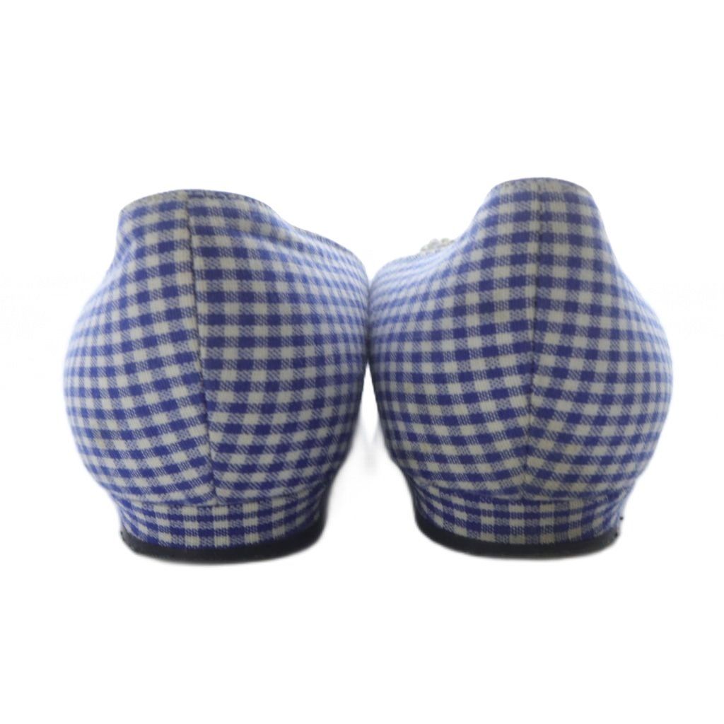 マノロブラニク ギンガムチェック ハンギシ 35 美品 img_a43108b3f53410e736e0c84a1c