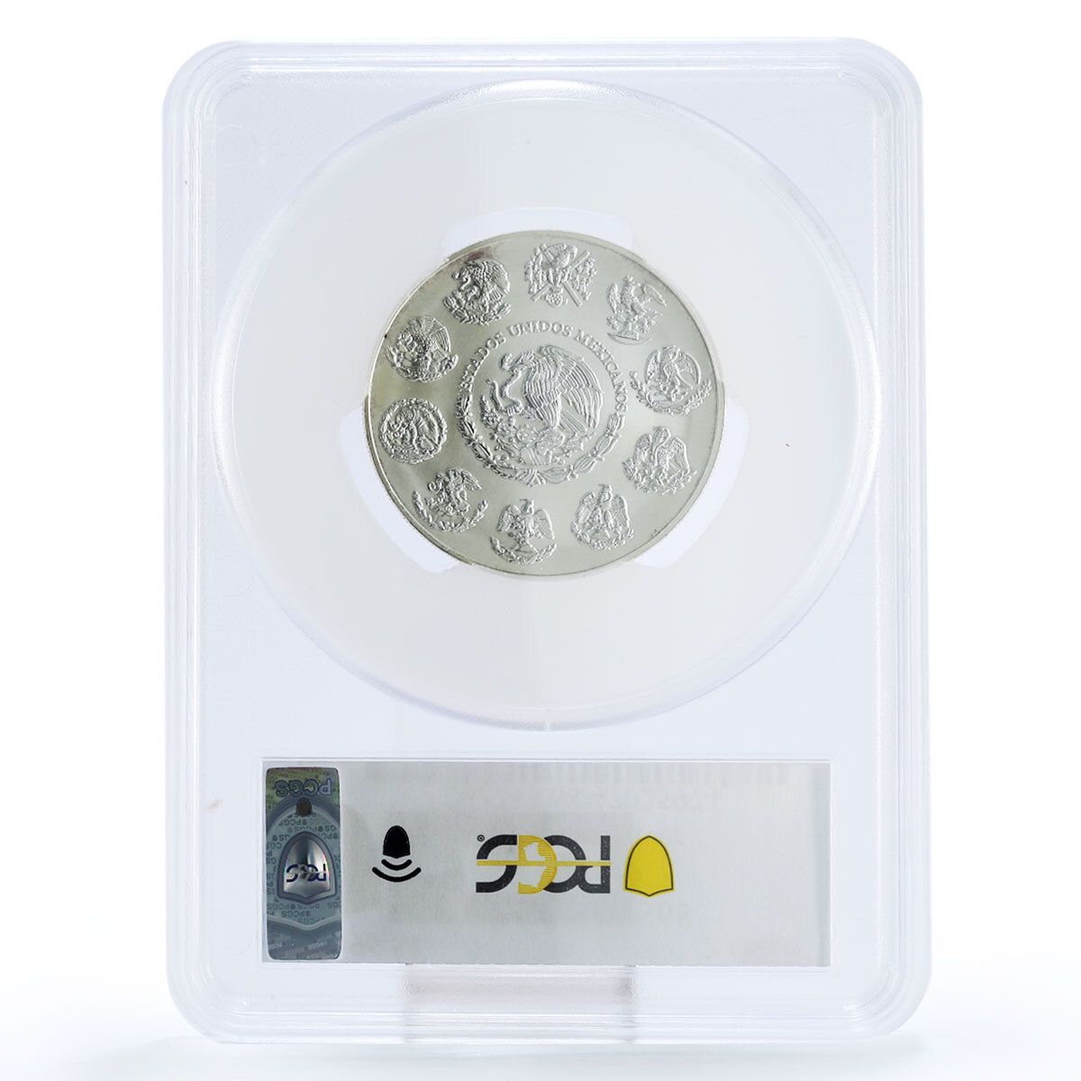 メキシコ 2オンサス リベルタッド 独立の天使 MS68 PCGS 銀貨 1996年