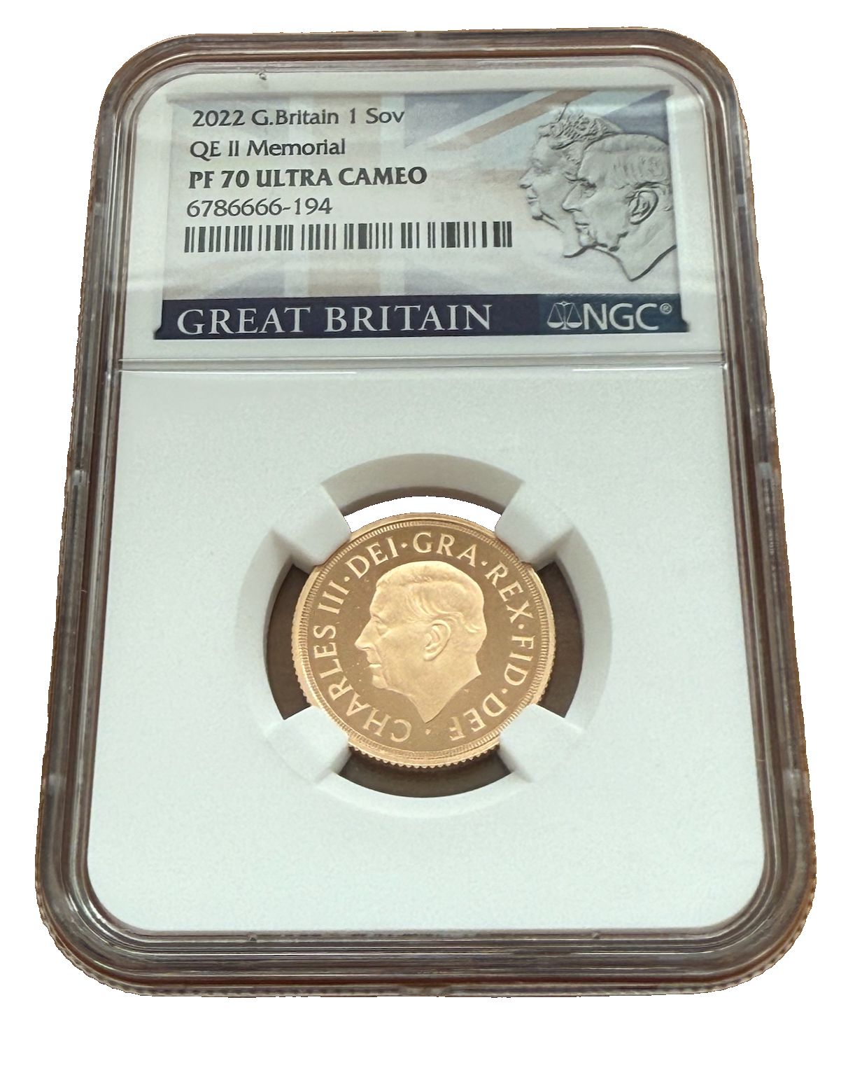 イギリス 2022年 ゴールド 1 ソブリン NGC PF70UC チャールズ3世 女王2