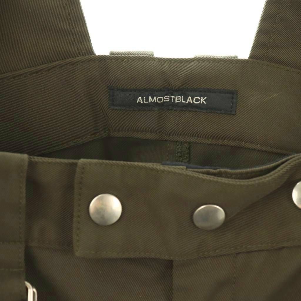 オールモストブラック ALMOSTBLACK サスペンダー付デザインカーゴ