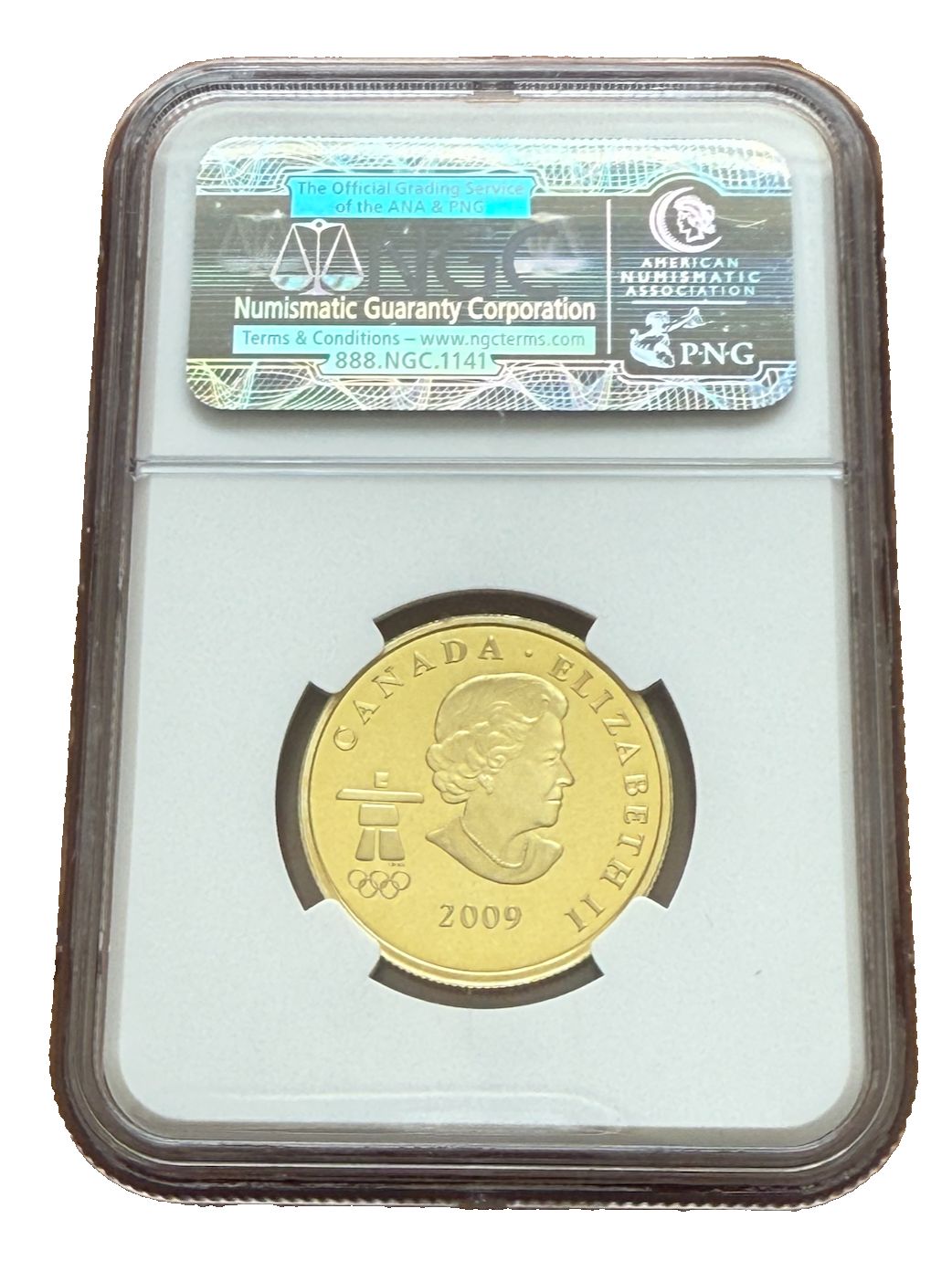 カナダ 2009 オリンピック 75ドル金貨 75 NGC PF 69 UC ムース