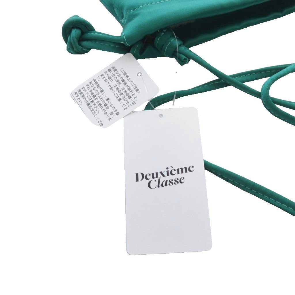 【中古】未使用品 セルリ CELERI ドゥーズィエムクラス取扱 25SS SATIN MINI POUCH サテンポーチ グリーン セルリ CELERI ドゥーズィエムクラス取扱 25SS ショップ SATIN MINI