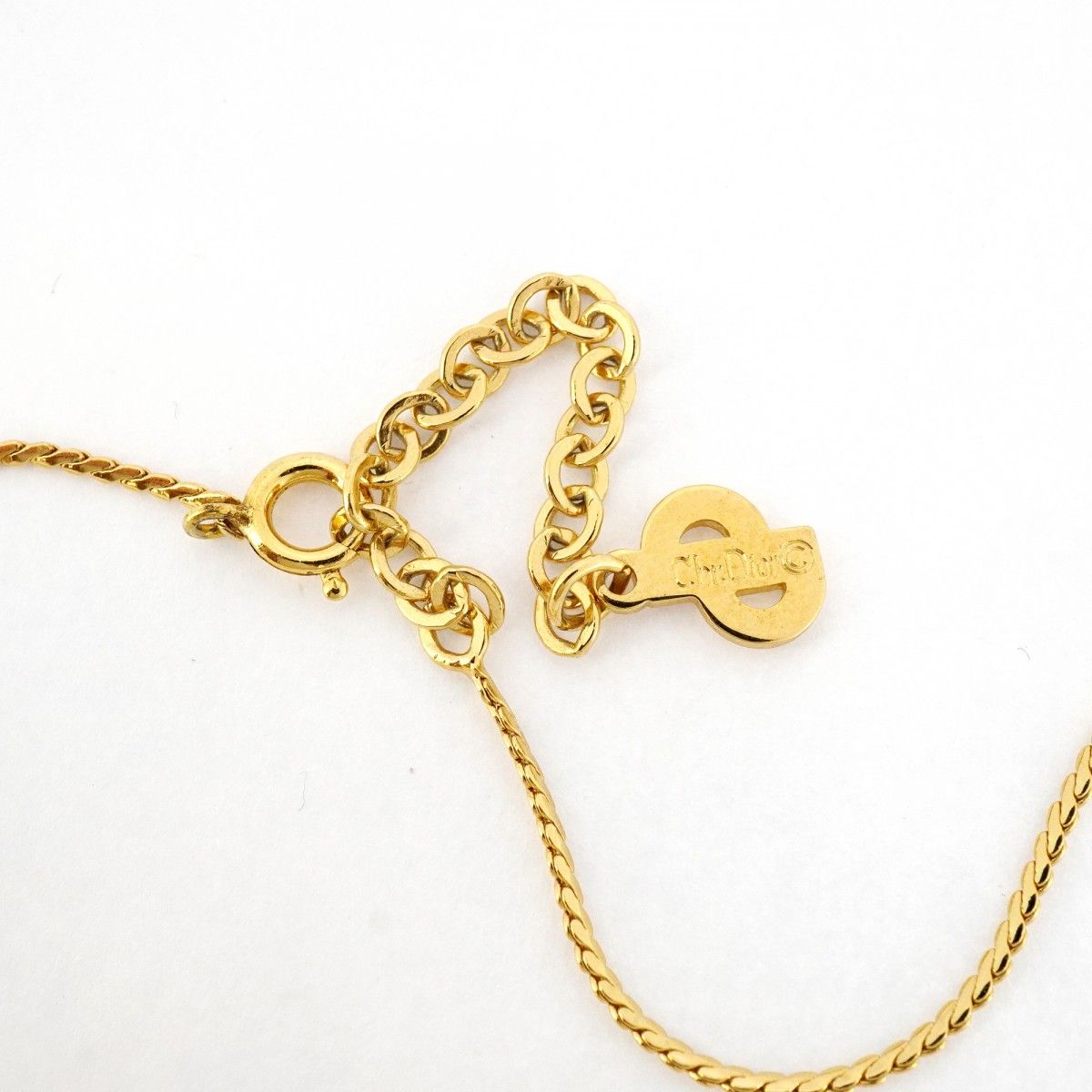 5job0767】クリスチャンディオール ネックレス ディオールロゴ ハート
