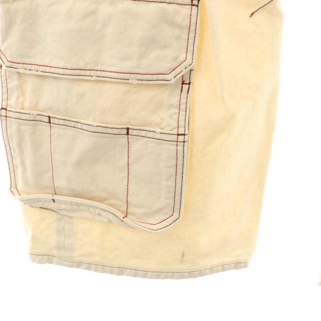 【中古】ディーゼル D-SIRE-CARGO パンツ カーゴ ボタンフライ W23 オフホワイト レッド ブラウン /DO ■OS ディーゼル DIESEL D-SIRE-CARGO パンツ カーゴ ボタンフライ W23 オフ