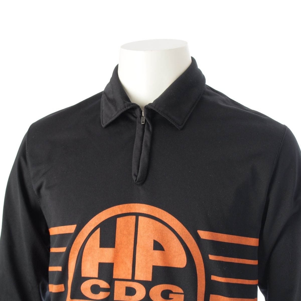 コムデギャルソンオムプリュス ロゴプリント ジップアップ ジャージー