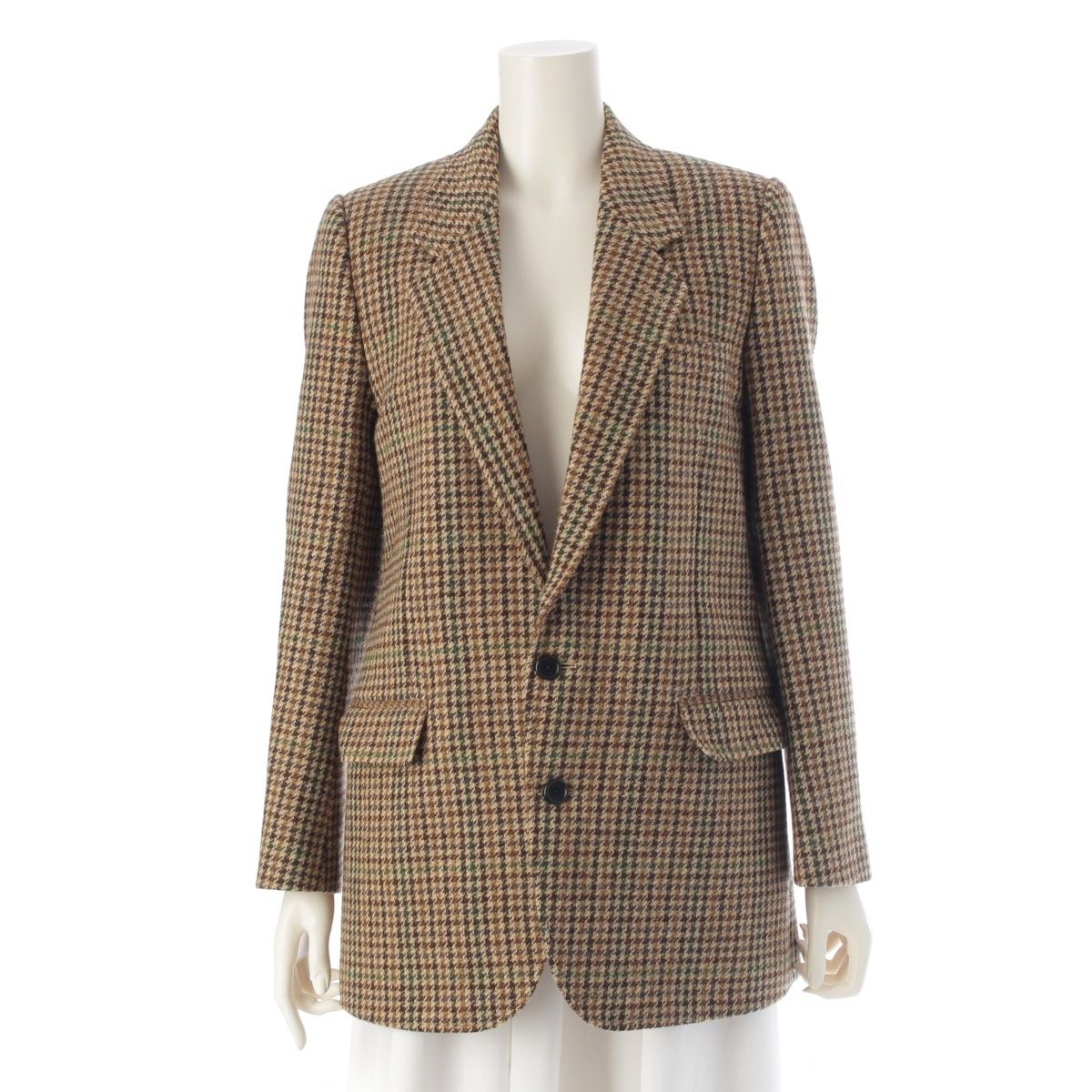 セリーヌ 19AW ウール チェック 2B テーラードジャケット 2V441223F