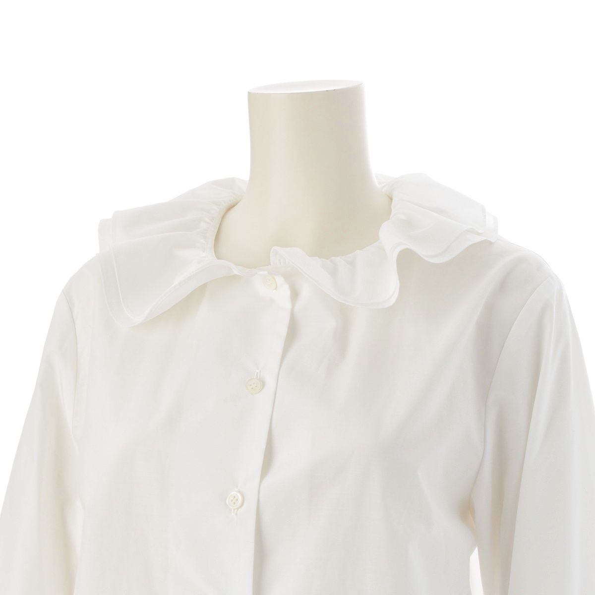 OHGA オーガ 24年 コットン混 WAFFLE BLOUSE ワッフル ブラウス シャツ