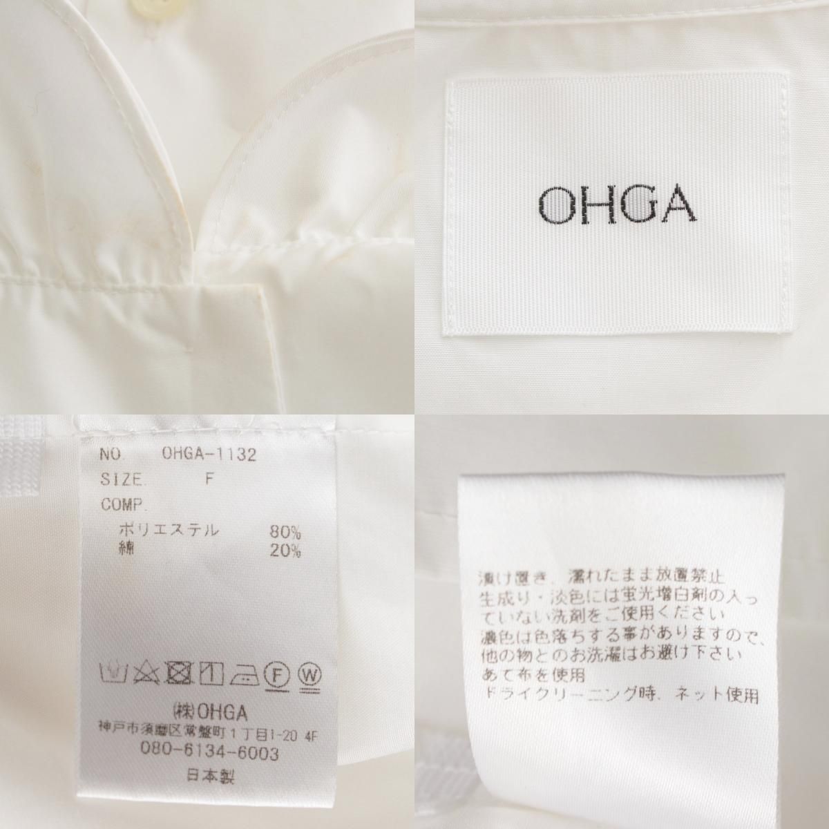 OHGA オーガ 24年 コットン混 WAFFLE BLOUSE ワッフル ブラウス シャツ