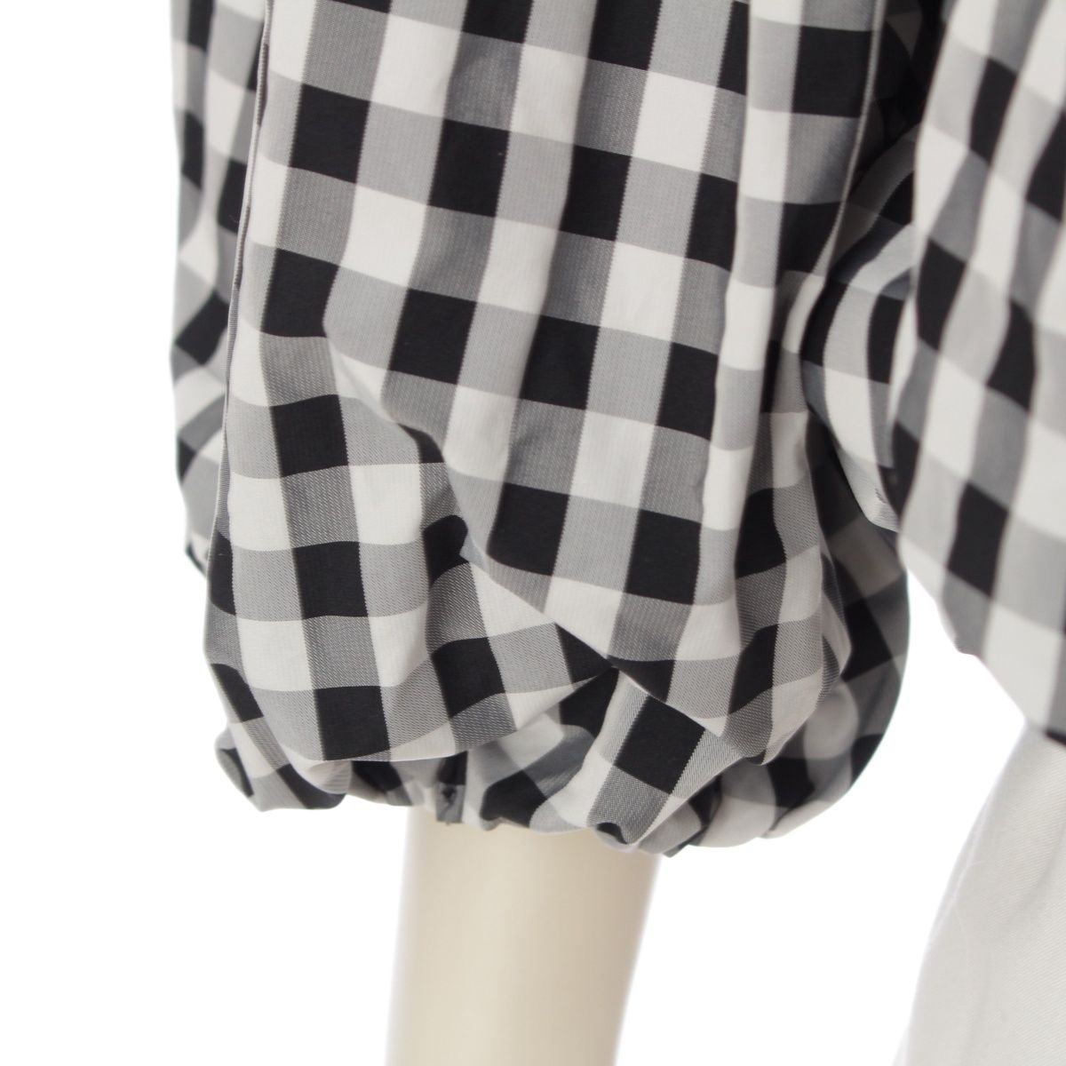 シーニュ CYGNE LILIANE フリル ギャザー オフショルダー ギンガム