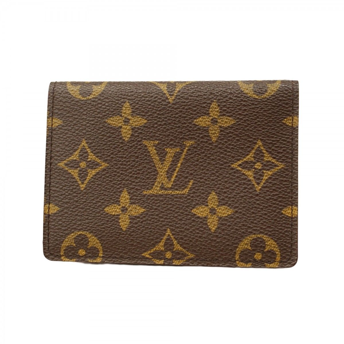 5 pa 0832 ルイヴィトン パスケース モノグラム ポルト2カルトヴェルティカル M 60533 ブラウン メンズ レディース ユニセックス