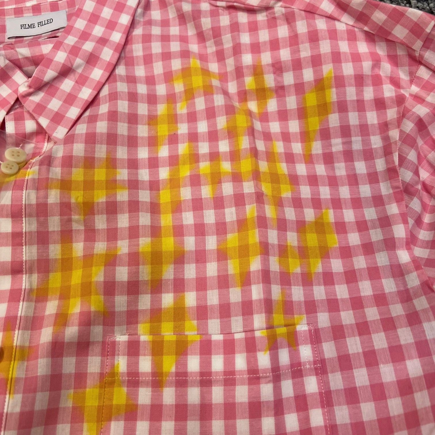 参考上代37400円 未使用品 FILME FILLED Distortion Collar Shirt 