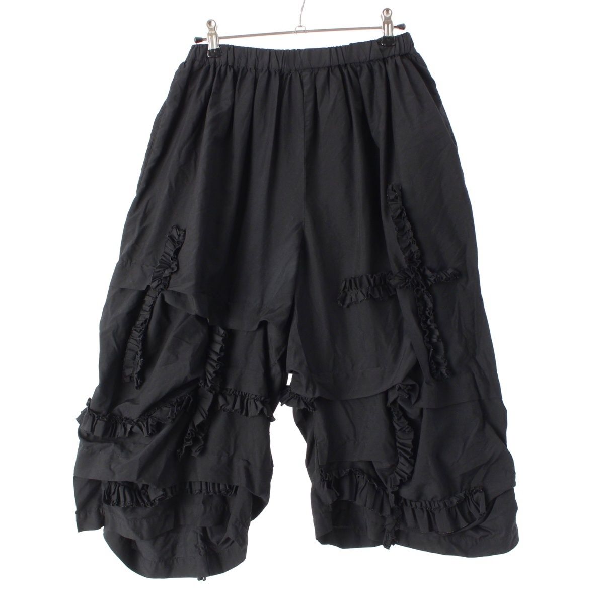 コムデギャルソン AD2015 15AW 製品染め フリル サルエルパンツ ボトムス GP P023 ブラック XS