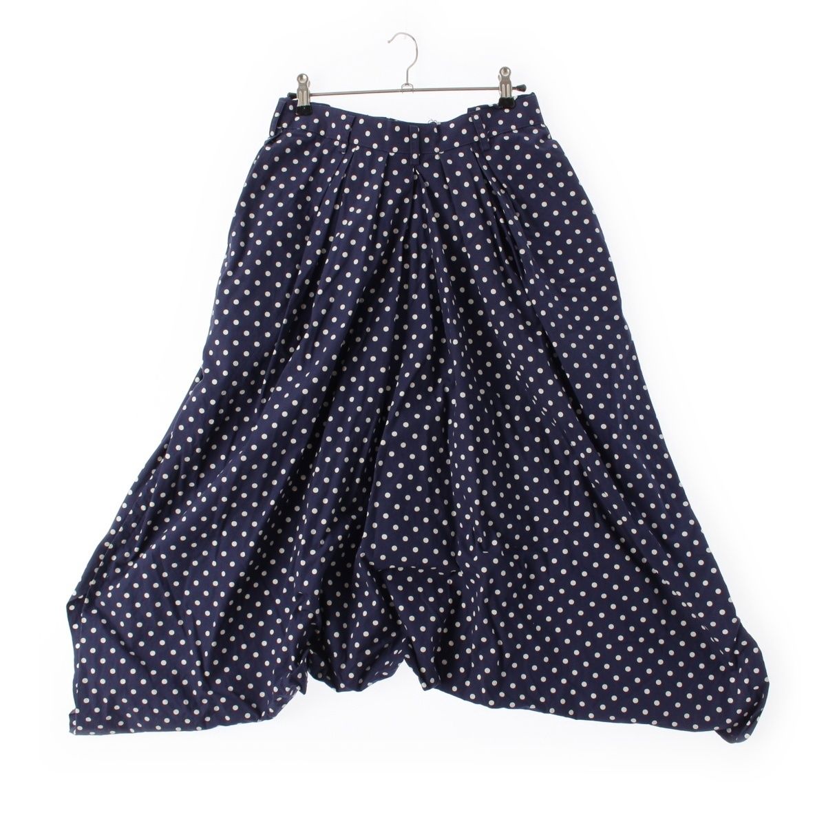 コムデギャルソン AD 2005 06 SS コットン ドット ドレープ 変形 サルエルパンツ ボトムス GQ P 029 ネイビー ホワイト