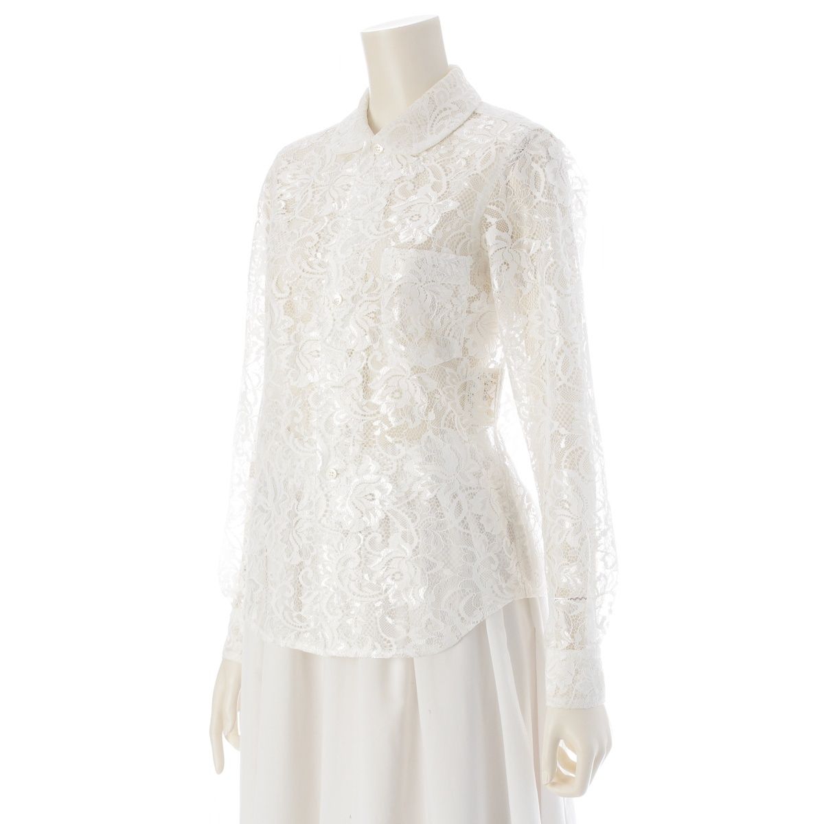 コムデギャルソン　AD2015 セーラーシャツブラウス長袖　白　Mサイズ コムデギャルソン AD2015 セーラーシャツブラウス長袖 白 Mサイズ