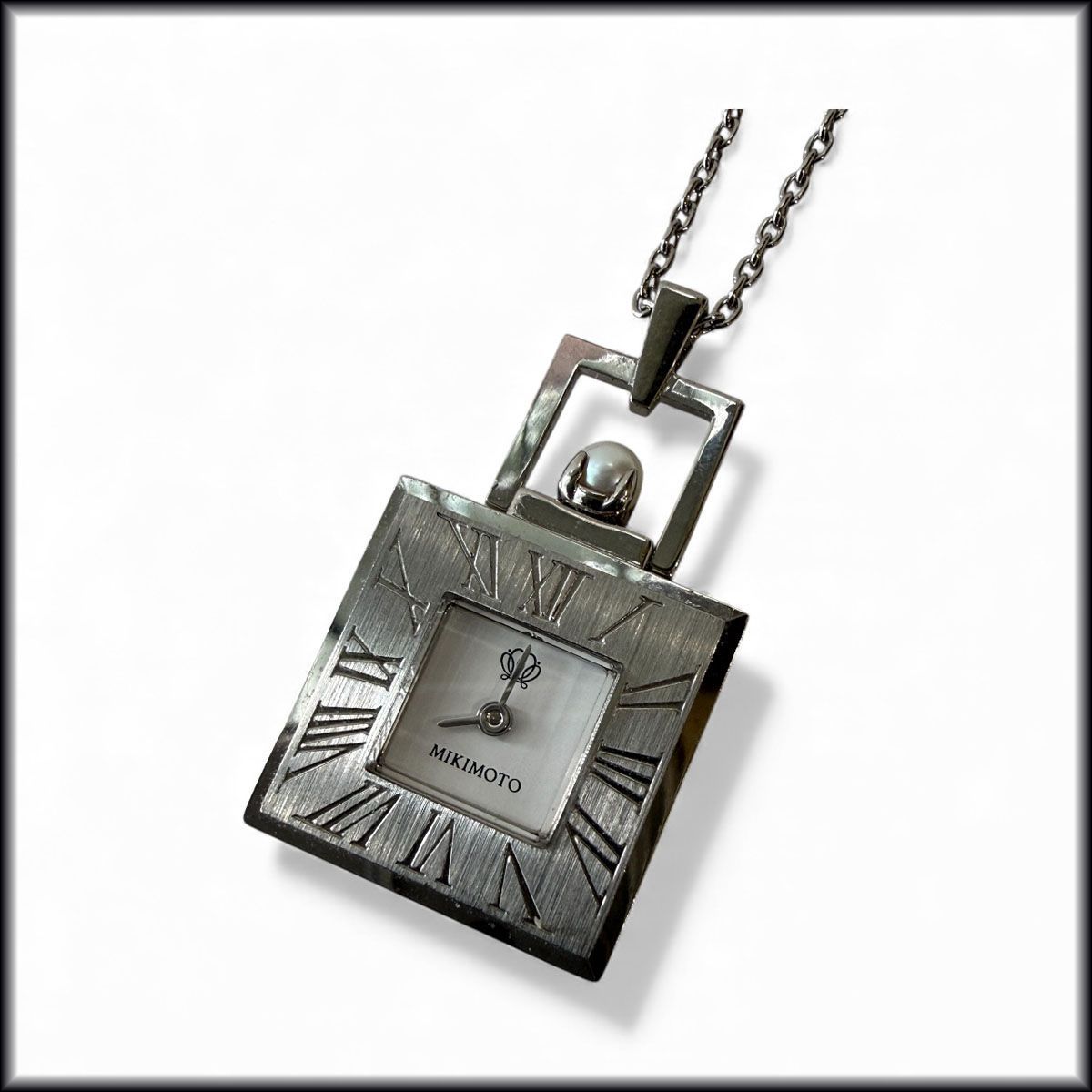 JALオリジナルパールペンダントウォッチ NNS-8018PF 説明書 箱 有 ◇MIKIMOTO◇ミキモト JAL限定 ペンダントウォッチ MNS-8018PF 電池