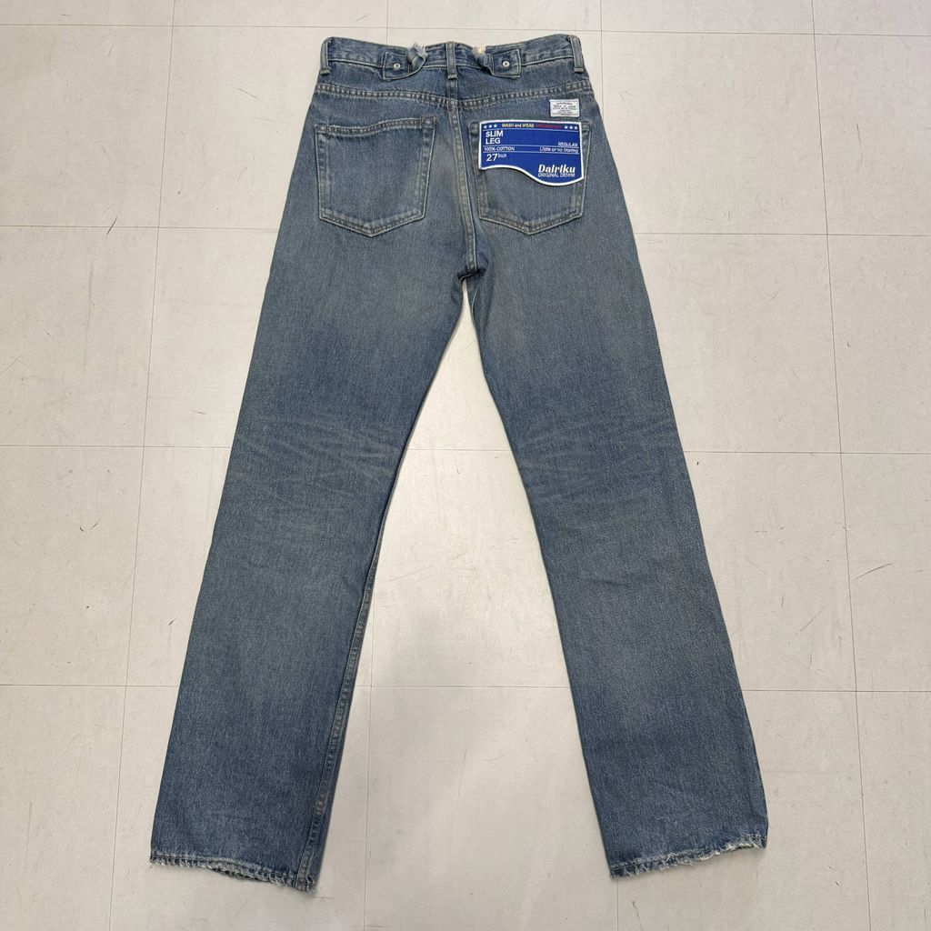 DAIRIKU ダイリク 21AW Flower Cross Embroidery Slim Denim Pants