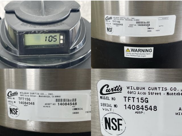  Curtis TFT 15 G 5.6 L ステンレスポット ホットコーヒーポット カーティス カーチス 約23. ×36 cm アメリカ 51174 コーヒーポット コーヒー ティーカップ