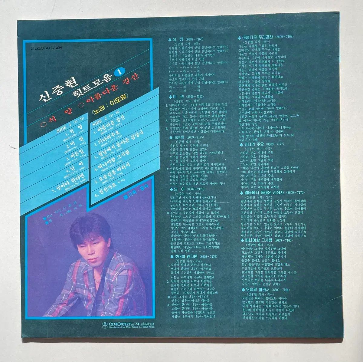 シン シンヒョン ヒット曲集 イ ドヨン lp