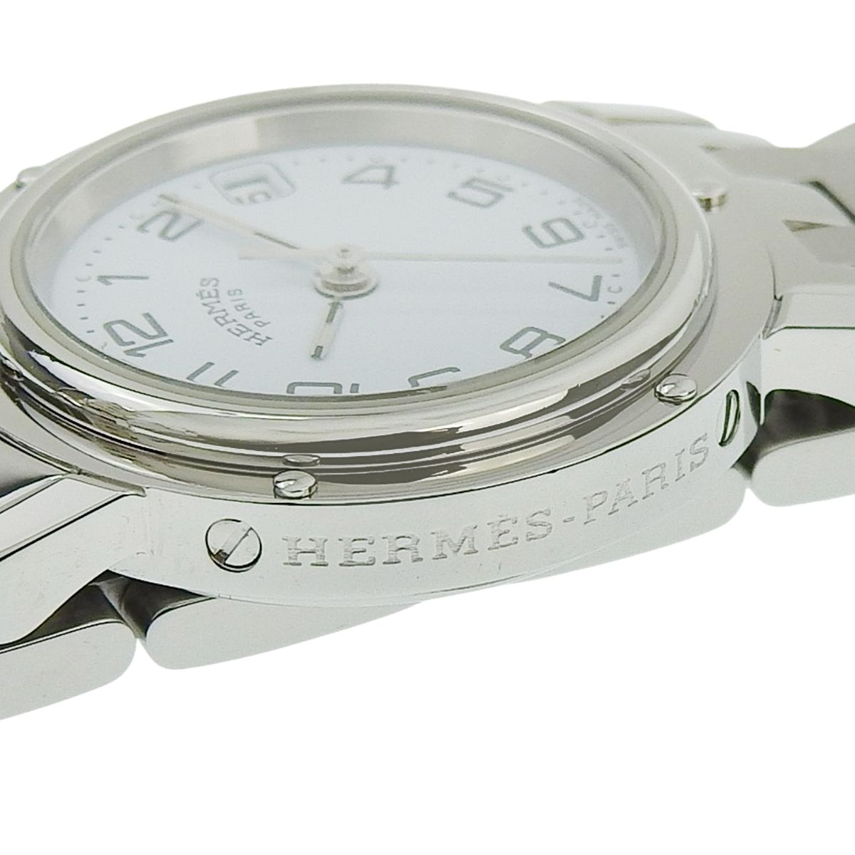  エルメス クリッパー CL 4.210 SS ライトブルー クオーツ レディース アラモード 腕時計(クォーツ) 腕時計(アナログ)