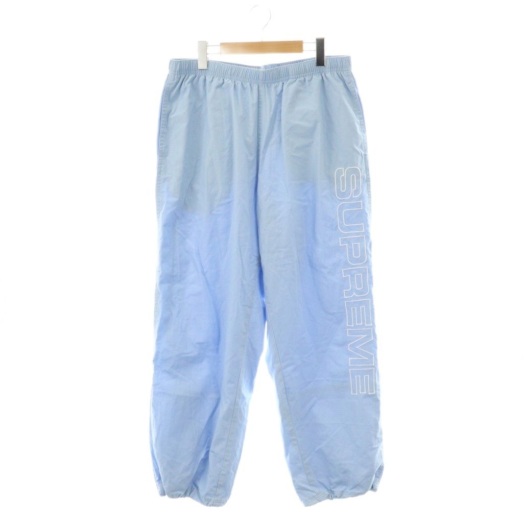 シュプリーム SUPREME 25AW Spellout Embroidered Ripstop Track Pant ジョガーパンツ ワイドパンツ M ライトブルー /ES ■OS ■AD